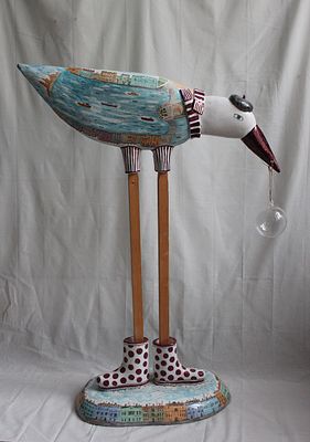 Ольга Долженкова .скульптурная композиция большого размера.
"Горожане"
Керамика, эмаль 