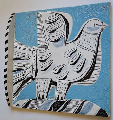 А .Задорин.(1941-2006г.г.) фарфоровая пластина, ручная роспись. Размер: 48.5 х 49.0 х 7.0 