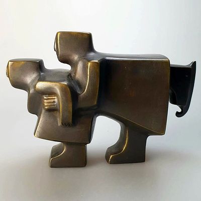 Ф. Крущельницкий "Фигуристы" 40 -40-50 см, бронза литье.