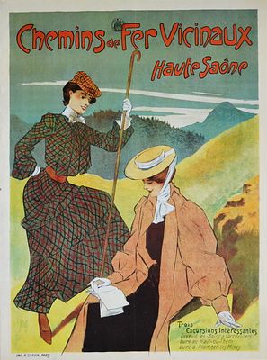 Местные железные дороги. Фердинанд Мифлиз(1865-1923). Бумага, лито-офсет. Размер 30.5 х 22.0(р.и.)