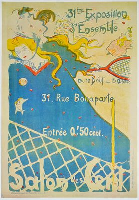 Salon des Cent. Фернан-Луи Готтлоб. Бумага, лито-офсет. Размер 30.5 х 22.0(р.и.)