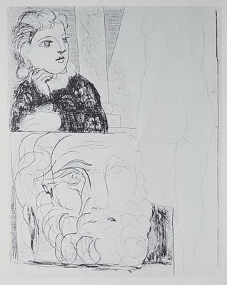 Пабло Пикассо. &laquo;Эротическая сцена&raquo; из серии &laquo;Сюита Воллара&raquo;.1952.
Бумага, офсетная литография. 