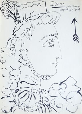 Рисунок из серии: &laquo;Toros&raquo;.Пикассо. 1959 год. бумага, цветная офсетная литография. 1961 года. 