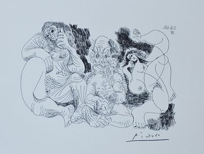 НЮ. Серия 347. Пабло Пикассо. Издание 1963 года. Ограниченный тираж. №414. Бумага, литография 