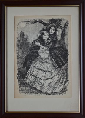 Рудаков Константин Иванович. Иллюстрация к произведению Мопассана. 1930-е годы. Литография. 