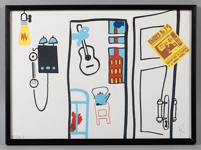 Ковенчук Г. Вышел №1-й! Из серии Клоп. 2013. Бумага, шелкография. Размер по раме 31,5 х 44,5. 