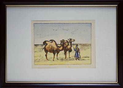 Павел Кузнецов. Лист №8 из альбома Туркестан СССР, 1923 г. Бумага, литография.
Размер 32.0 х 