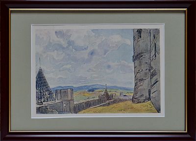 &laquo;Пейзаж&raquo;. Остроумова-Лебедева А. 1920-е г. Бумага, цинкография с растром.
Размер: 23.5 х 32.0; 