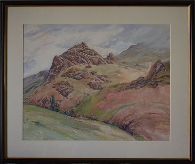 Пасмурно. Калатау. 2003 год. Бумага акварель, оформлена в раму и паспорту. Размер: 53.0 х 