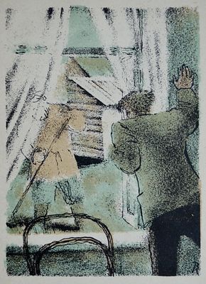 Голубая жизнь. Конашевич В.М. 1931г. бумага, автолитография. Размер: 17.5 х 12.5. В хорошем 