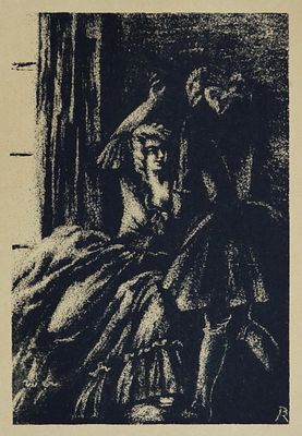 Иллюстрация Конашевич В.М. к произведению Аббат Прево. Манон Леско.1932 год. Бумага 