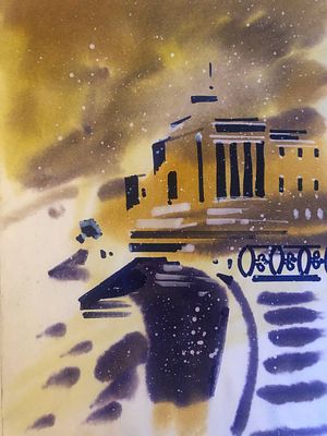 "Адмиралтейство" бумага акварель 30-42 см, 2024 год