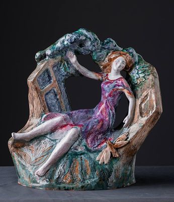 Филиппова Анна. "Весна пришла". 28/33/16 шамот, глазури 2024. Анна Андреевна Филиппова родилась 