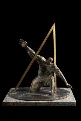 Посвящённый Пифагору N 1.
бронза гранит 2016г 35х30х30см. Нарек Князян