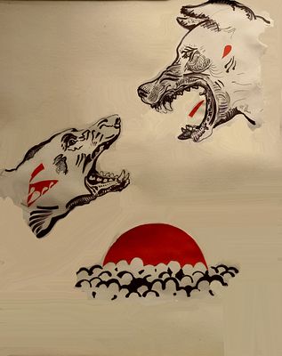 "Клянусь Вам Богородицей - народ
Безмолвствует, воды набравши в рот!" из серии "Вариации к 