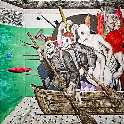 Ло Си "Ковчег 2". Деталь 2. Холст, масло, 200х200 см., 2022 год. Ло Си (Luo Xi) родился в Хэбэй 