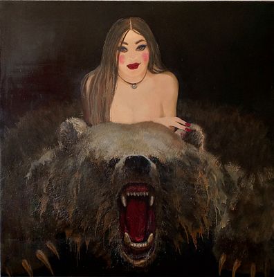 &laquo;Зая&raquo;, х.м., 120х120 см, 2024 г.А.Щеголева.2025 год.