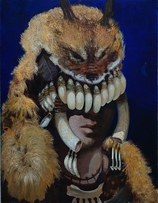 "Сибирский шаман". 90-70 см. А.Щеголева.2025 год.