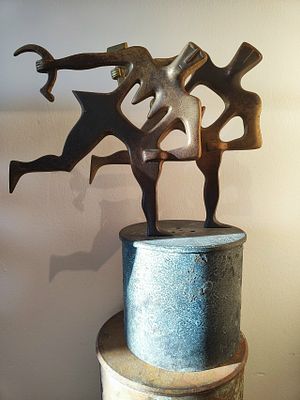 "Фигуристы. Рабочий и колхозница", бронза, литье , патина .Ф.Крущельницкий..