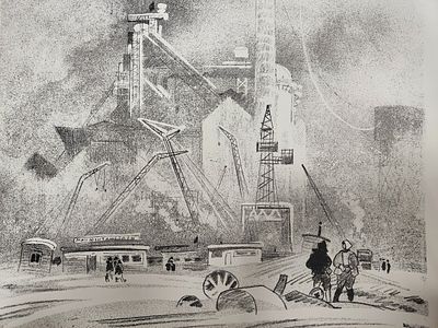 Владимир Ветрогонский "В морозный день" , литография 1969 год. 47-56 см.изображение. Ветрогонский 