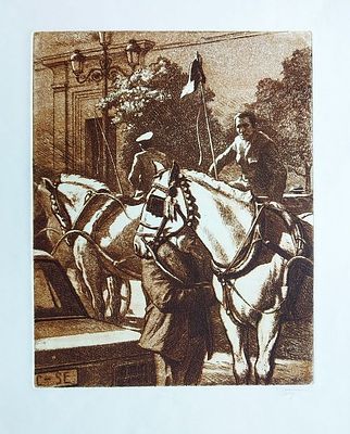 П.П .Белоусов "Испания" 1969 год , офорт
Биография
Белоусов Петр Петрович (1912 - 1989 гг.) 