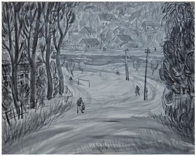 Чарнецкая М.С."Дом творчества "Бумага акварель в хорошем состоянии1970 годы 46-58 см. Чарнецкая 