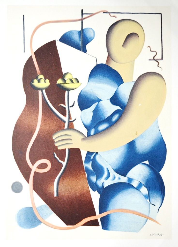 Фернанд Леже. 1952г. Под изображением подпись. Бумага, литография. DERRIERE LE MIROIR. 