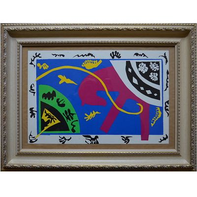 Джаз. Анри Матисс. 1960-е г. бумага. шелкография, оформлена в раму. В хорошем состоянии.