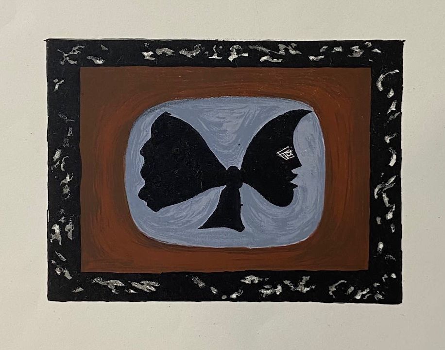 Жорж Брак. Поэт. 1963г. Mourlot. Париж. Бумага, литография. Размер 32.0 х 24.5; 15.0 х 