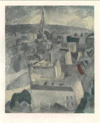 Etude pour La Ville. Роберт Делоне. шелкография, напечатанная в Париже Даниэлем Жакометом и 