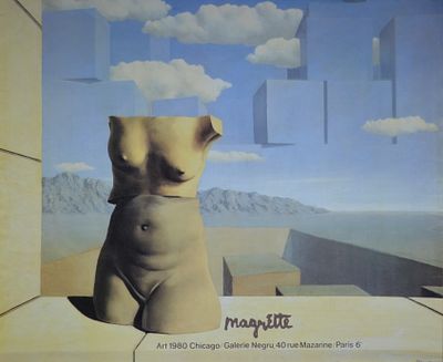 Рене Магритт. Плакат 1980года. Бумага, лито-офсет. Размер: Размер 50.0 х 60.0(р.и.) В хорошем 