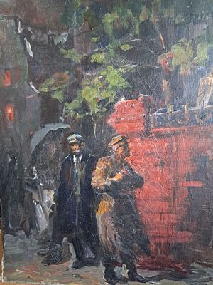 Коровяков А.П "Застава", холст масло 49-40 см.1964 год.
. Александр Петрович Коровяков 