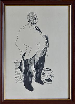 12.	Портрет Павла Щеголева. Анненков Ю.П. 1921 год. Бумага, литография. Размер рамы: 32.0 х 