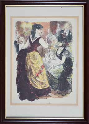 33.	Милый друг. Ги де Мопассан. Рудаков К. 1969г. бумага, цв. литография с оригинального камня 