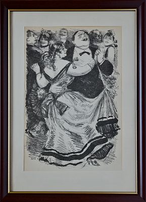 34.	Рудаков Константин Иванович. Иллюстрация к произведению Мопассана. 1930-е годы. Литография. 