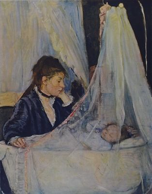 Берте Морисо.''Колыбель''.1873 год. Печать 1961 год. Лейбциг. Бумага, литография. Размер 40.0 х 