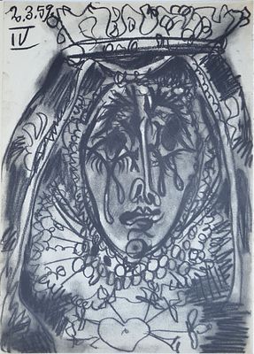 . Рисунок из серии: &laquo;Toros&raquo;.Пикассо. 1959 год. бумага, офсетная литография. 1961 года. Размер: 