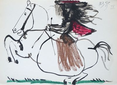 Рисунок из серии: &laquo;Toros&raquo;.Пикассо. 1959 год. бумага, офсетная литография. 1961 года. Размер: 