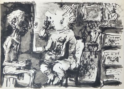 Рисунок из серии: &laquo;Toros&raquo;.Пикассо. 1959 год. бумага, офсетная литография. 1961 года. Размер: 