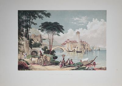 Европейский пейзаж". Цветная гравюра на дереве, опубликованная в 1865 году в Лондоне в сборнике 