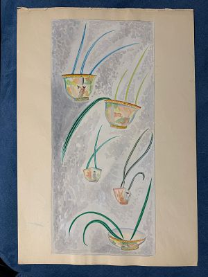 Т .Глебова акварели к балету Дебюсси "Ящик с игрушками" , 1935 год. 7 штук, 42-30 см. лист 