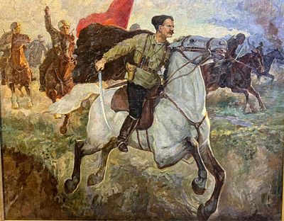 П .Васильев "В.И. Чапаев" (1934-1935 годы.) , копия исполнил художник Лобанов.