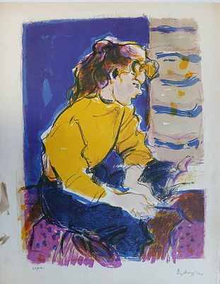 Матюх В. Ира (Студентка). 1961. лист 62х47,5, из. 54х40. Вера Фёдоровна Матюх (1910-2003) — 