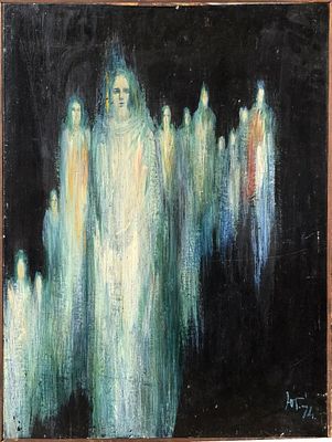 Юрий Галецкий 1974 год, холст на фанере , масло 80-60 см. Юрий Галецкий. Родился в 1944 году в 