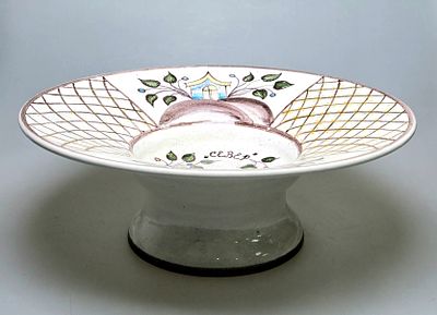 Вера Засульская(1938-2020 ). Ваза "Север", 1980-е, Д.32,2 см, В.12 см, коллекционная сохранность
