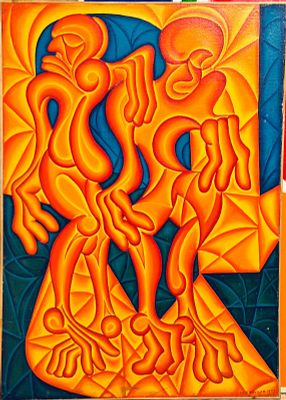 Ю.Кряквин 1972 год, холст масло 133-95 см.подпись на лицевой стороне