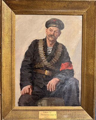 П.Д.Бучкин "Революционный матрос" , холст масло 66-48 , 1920 годы.