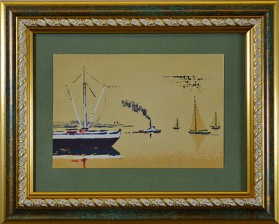 2.	Ведерников А.С. Финский залив. 60-е годы. Размер рамы: 20.0 х 25.0; 10.2 х 15.3(р.и.). 