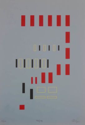 NIGRO MARIO Pistoia 1917-Livorno 1992 “Composizione b” - NIGRO MARIO Pistoia 1917-Livorno 1992 