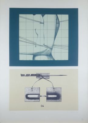 SARRI SERGIO Torino 1938 “Senza titolo” - SARRI SERGIO Torino 1938 “Senza titolo” serigrafia su 